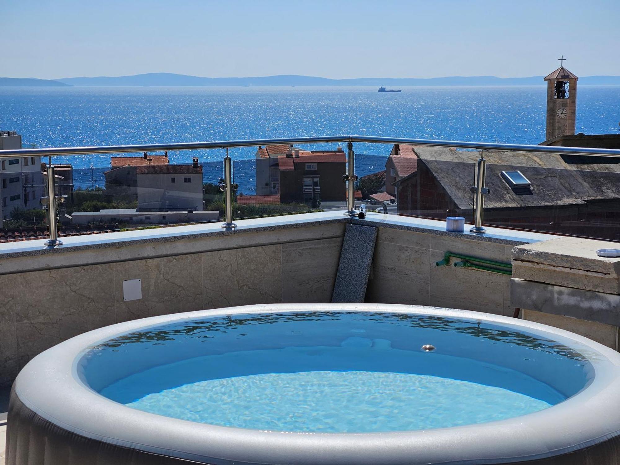 Modern Villa With Jacuzzi, Beautiful Sea View, Near Split! Villa 36A Подстрана Екстер'єр фото